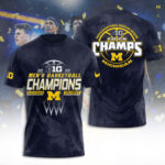 Michigan Wolverines Men’s Basketball 2026 Big Ten Champions 3D Apparel – TANTN21271