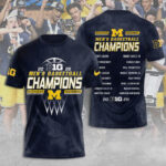 Michigan Wolverines Men’s Basketball 2026 Big Ten Champions 3D Apparel – TANTN21272