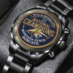 Montana State Bobcats Football 2025 National Champions Black Stainless Steel Watch – MAITM14718