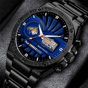 Montana State Bobcats Football 2025 National Champions Gentleman Stainless Steel Watch - MAITM14803
