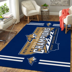 Montana State Bobcats Football 2025 National Champions Rectangular Rug - MAITM14913