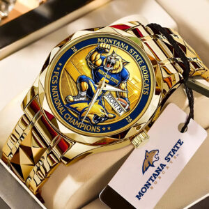 Montana State Bobcats Football Alloy Luxury Quartz Watch - TMTHU3561