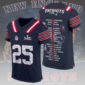 New England Patriots 3D Football Jersey - TMTHU3789