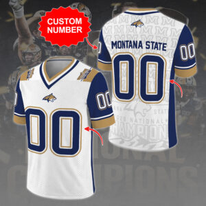 Personalized Montana State Bobcats Football 2025 National Champions 3D Football Jersey - MAITM14733