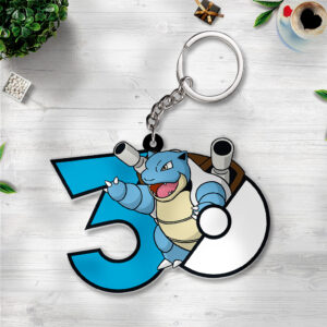 Pokemon x Blastoise 30th Anniversary Custom Shape 2-sided Keychain - GNE5232