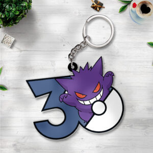 Pokemon x Gengar 30th Anniversary Custom Shape 2-sided Keychain - GNE5237