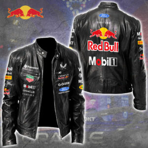 Red Bull Racing Motorcycle Leather Jacket - GNE4959