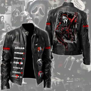 Scream Motorcycle Leather Jacket - TMTHU4028