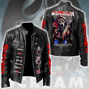 Scream Motorcycle Leather Jacket - TMTHU4036