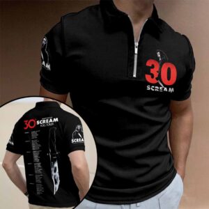 Scream 30th Anniversary Zip Polo Shirt - HOATT16362
