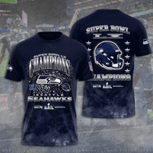 Seattle Seahawks 2025 Super Bowl LX Champions 3D Apparel - GNE5178