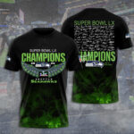 Seattle Seahawks 2025 Super Bowl LX Champions 3D Apparel – GNE5179