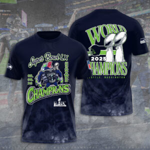 Seattle Seahawks 2025 Super Bowl LX Champions 3D Apparel - GNE5190