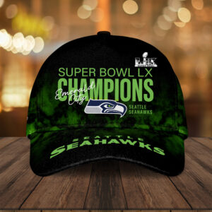 Seattle Seahawks 2025 Super Bowl LX Champions Classic Cap – GNE5171