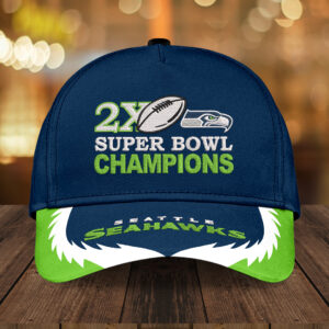 Seattle Seahawks 2025 Super Bowl LX Champions 3D Embroidered Cap - HOATT16206