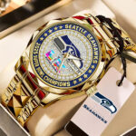 Seattle Seahawks 2025 Super Bowl LX Champions Alloy Luxury Quartz Watch – TMTHU3888
