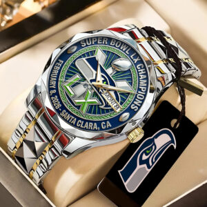 Seattle Seahawks 2025 Super Bowl LX Champions Alloy Luxury Quartz Watch - TANTN20969