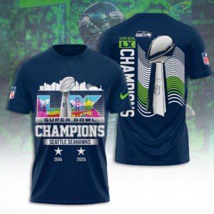 Seattle Seahawks 2025 Super Bowl LX Champions 3D Apparel - TANTN20973