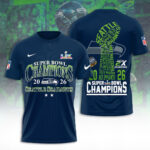 Seattle Seahawks 2025 Super Bowl LX Champions 3D Apparel – TANTN20975