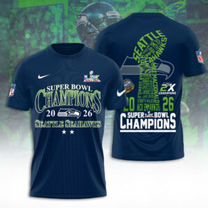 Seattle Seahawks 2025 Super Bowl LX Champions 3D Apparel - TANTN20975