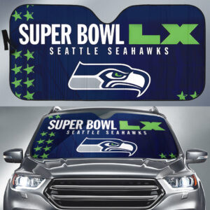 Seattle Seahawks 2025 Super Bowl LX Champions Auto Sun Shade - TANTN21089