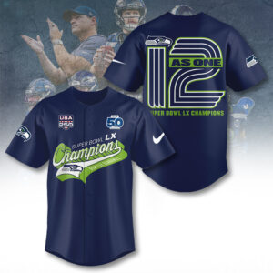Seattle Seahawks 2025 Super Bowl LX Champions Baseball Jersey - TANTN21071