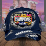 Seattle Seahawks 2025 Super Bowl LX Champions Classic Cap – TMTHU3926