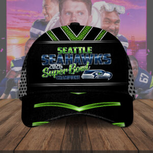 Seattle Seahawks 2025 Super Bowl LX Champions Classic Cap - TMTHU4065