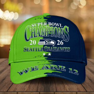 Seattle Seahawks 2025 Super Bowl LX Champions Classic Cap – HOATT16228