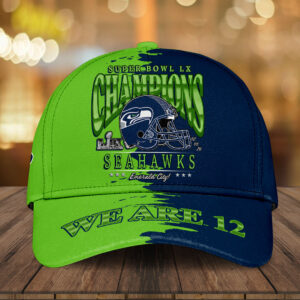 Seattle Seahawks 2025 Super Bowl LX Champions Classic Cap – HOATT16229