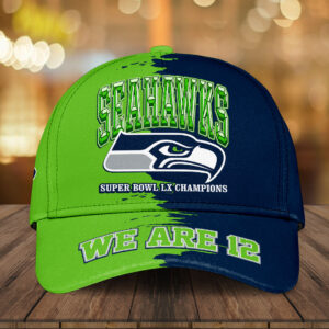 Seattle Seahawks 2025 Super Bowl LX Champions Classic Cap – HOATT16263