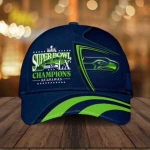 Seattle Seahawks 2025 Super Bowl LX Champions Classic Cap – HOATT16312