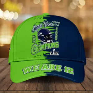 Seattle Seahawks 2025 Super Bowl LX Champions Classic Cap - HOATT16334