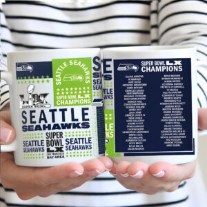 Seattle Seahawks 2025 Super Bowl LX Champions Ceramic Mug - TANTN20984