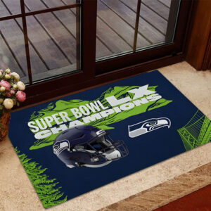 Seattle Seahawks 2025 Super Bowl LX Champions Custom Doormat - TANTN21063