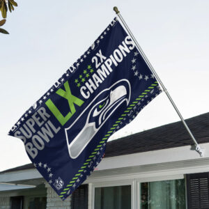 Seattle Seahawks 2025 Super Bowl LX Champions 3D Double-side House Flag - TANTN20987