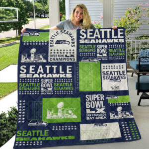 Seattle Seahawks 2025 Super Bowl LX Champions Quilt Blanket - TMTHU3942