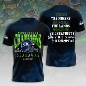 Seattle Seahawks 2025 Super Bowl LX Champions 3D Apparel - HOATT16165