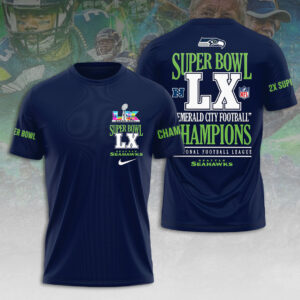 Seattle Seahawks 2025 Super Bowl LX Champions 3D Apparel - HOATT16178