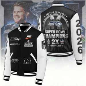 Seattle Seahawks 2025 Super Bowl LX Champions Varsity Jacket - TANTN21094