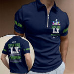 Seattle Seahawks 2025 Super Bowl LX Champions Zip Polo Shirt – HOATT16280
