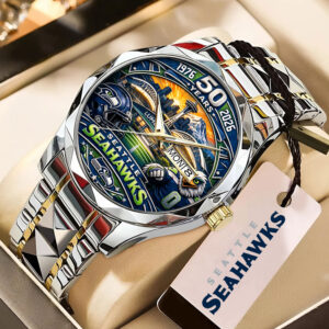 Seattle Seahawks 50 Years Alloy Luxury Quartz Watch - MAITM14795
