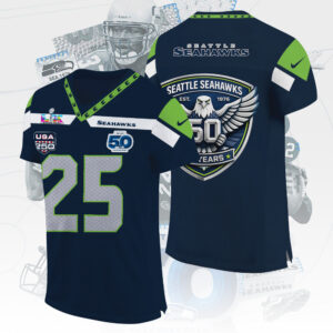 Seattle Seahawks 50th Anniversary 2026 3D Football Jersey - TMTHU3717