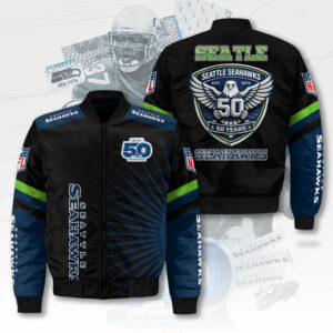 Seattle Seahawks 50th Anniversary 3D Bomber Jacket - TMTHU3712