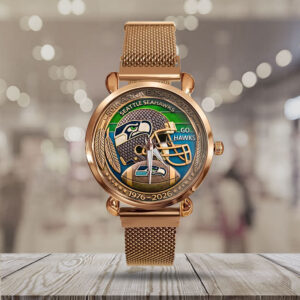 Seattle Seahawks 50th Anniversary Mesh Strap Quartz Watch - MAITM14749