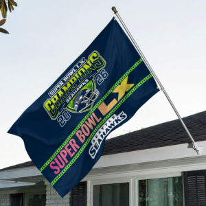 Seattle Seahawks Super Bowl LX Champions 3D Double-side House Flag - MAITM14828