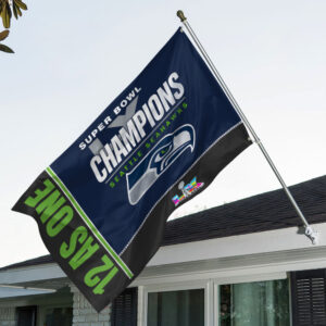 Seattle Seahawks Super Bowl LX Champions 3D Double-side House Flag - MAITM14852