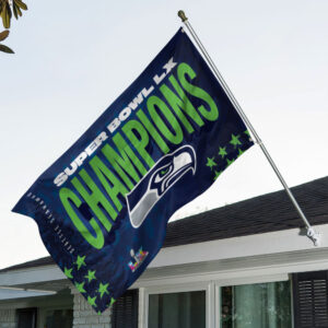 Seattle Seahawks Super Bowl LX Champions 3D Double-side House Flag - MAITM14811