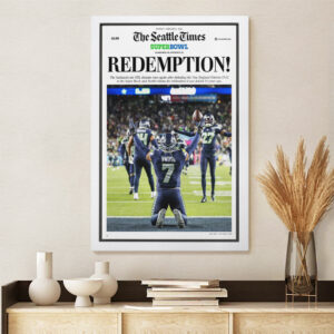 Seattle Seahawks Super Bowl LX Champions Rectangle Canvas With Inner Frame - MAITM14868