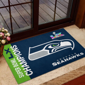 Seattle Seahawks Super Bowl LX Champions Custom Doormat - MAITM14923